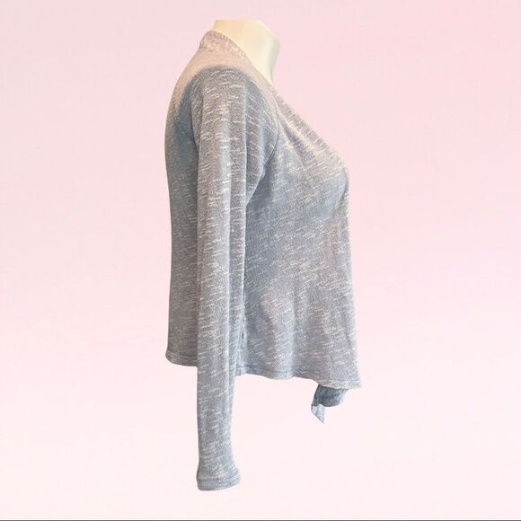 Sonoma Open‎ Front Blue White Slub Knit Cardigan S - Picture 4 of 6